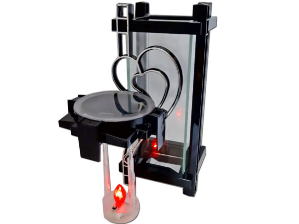 ZNICZ LAMPION PLK SERCE SREBRO NA GRÓB SOLAR SOLARNY FOTOWOLTAICZNY