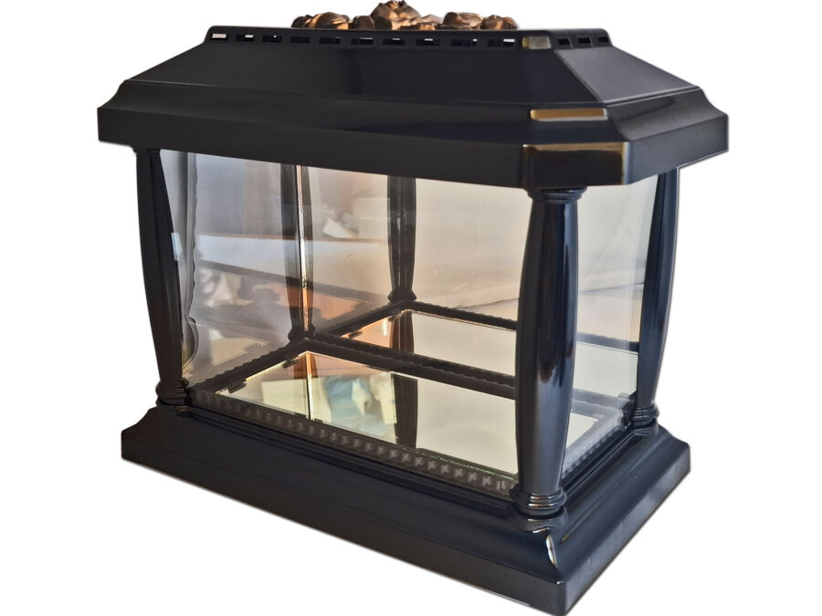 ZNICZ ZNICZE LAMPION NA GRÓB PANTEON GŁADKI CZARNY