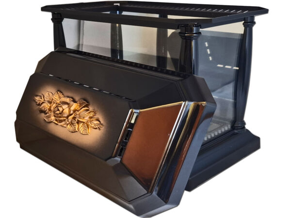 ZNICZ ZNICZE LAMPION NA GRÓB PANTEON GŁADKI CZARNY