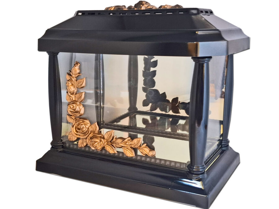 ZNICZ ZNICZE LAMPION NA GRÓB PANTEON RÓŻA ZŁOTO