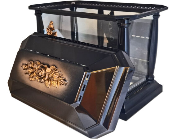 ZNICZ ZNICZE LAMPION NA GRÓB PANTEON RÓŻA ZŁOTO