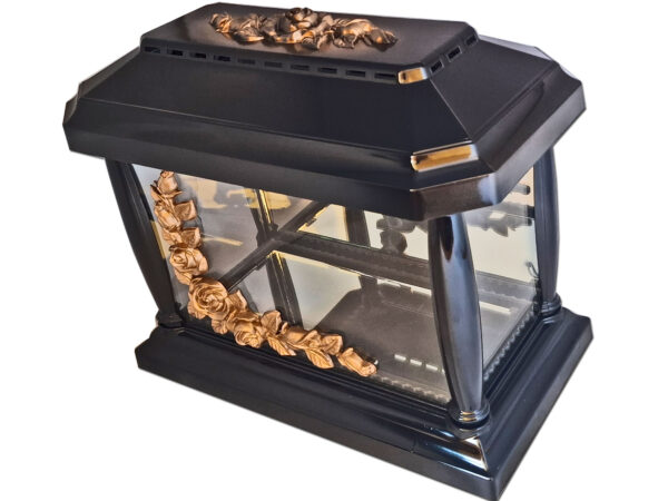 ZNICZ ZNICZE LAMPION NA GRÓB PANTEON RÓŻA ZŁOTO