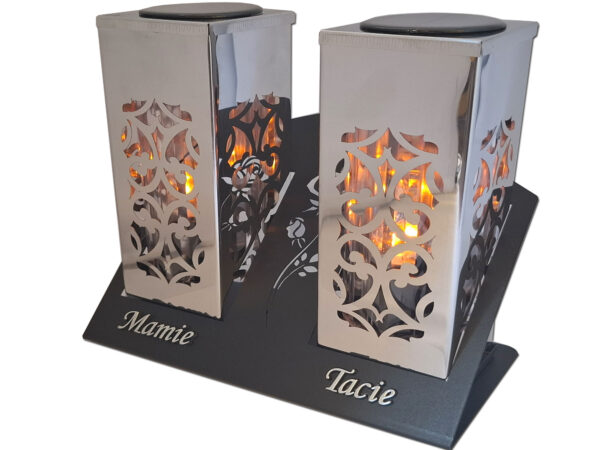 MAMA TATA ZNICZ SOLARNY SOLAR FOTOWOLTAICZNY DUET TUBA SREBRO