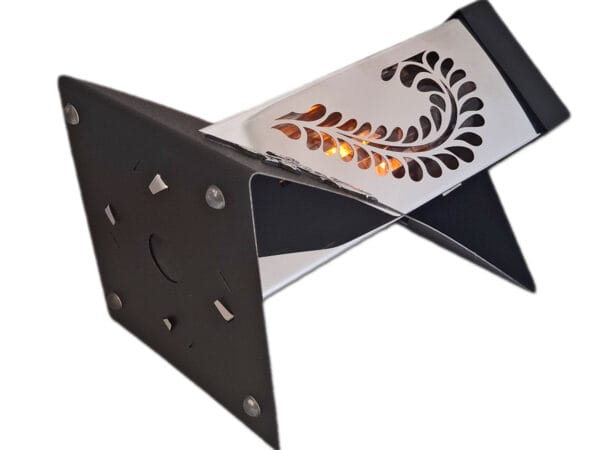 ZNICZ LAMPION SOLARNY SOLAR FOTOWOLTAICZNY KWADRAT SREBRO RÓŻA