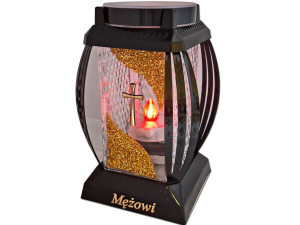 MĄŻ MĘŻOWI SOLAR SOLARNY FOTOWOLTAICZNY ZNICZ LAMPION NA GRÓB VERA ZŁ