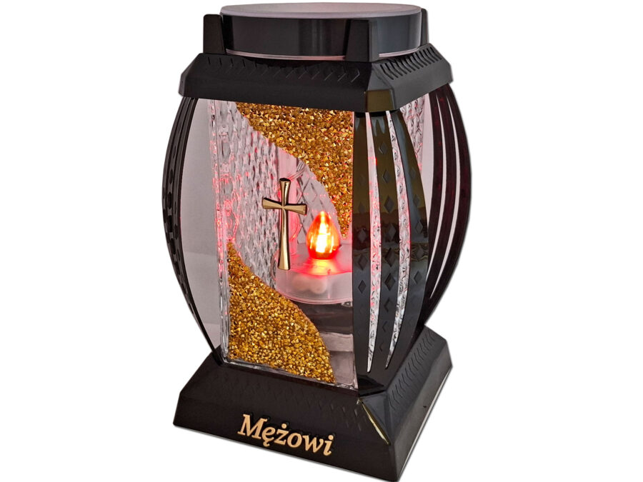 MĄŻ MĘŻOWI SOLAR SOLARNY FOTOWOLTAICZNY ZNICZ LAMPION NA GRÓB VERA ZŁ