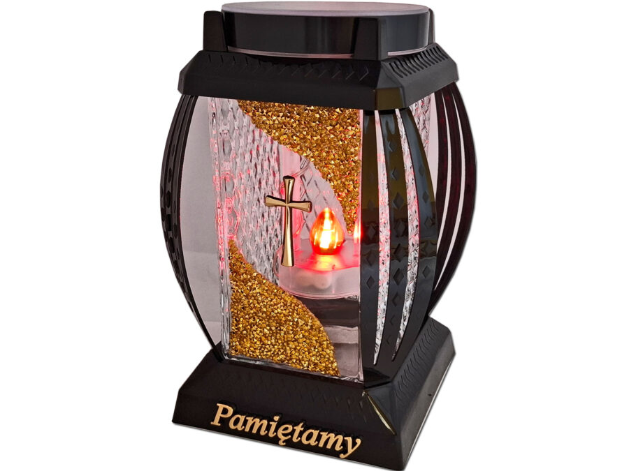 PAMIĘTAMY SOLAR SOLARNY FOTOWOLTAICZNY ZNICZ LAMPION NA GRÓB VERA ZŁ