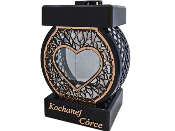 CÓRKA CÓRCE ZNICZ LAMPION NA GRÓB KOŁO RTN SERCE RAMA ZŁOTO