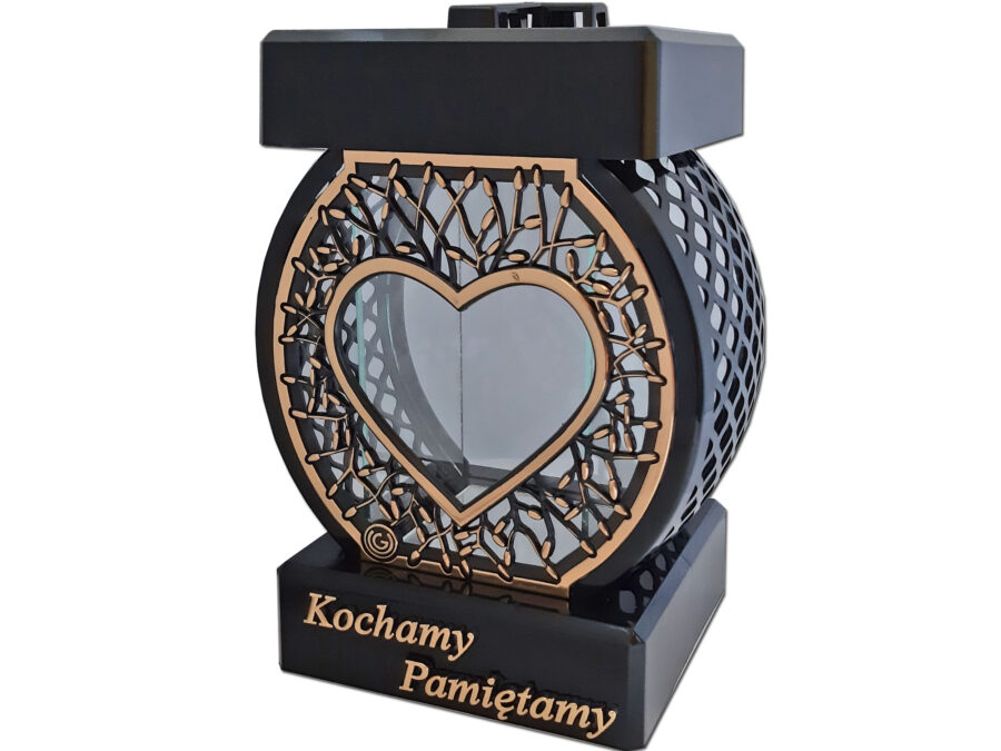 KOCHAMY PAMIĘTAMY ZNICZ LAMPION NA GRÓB KOŁO RTN SERCE RAMA ZŁOTO