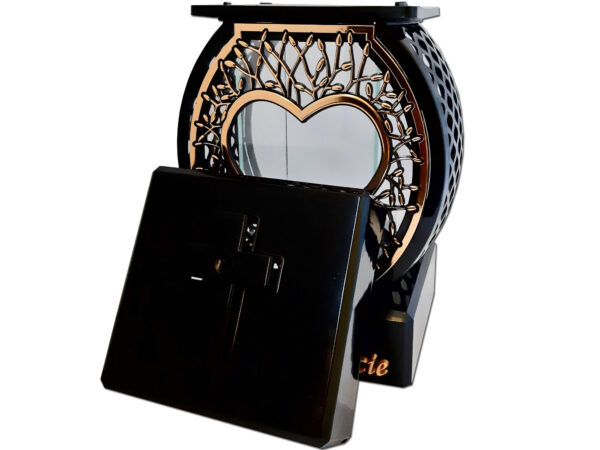 TATA TACIE ZNICZ LAMPION NA GRÓB KOŁO RTN SERCE RAMA ZŁOTO