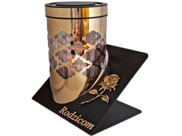 RODZICE RODZICOM ZNICZ LAMPION SOLARNY SOLAR FOTOWOLTAICZNY TUBA RÓŻA ZŁOTO