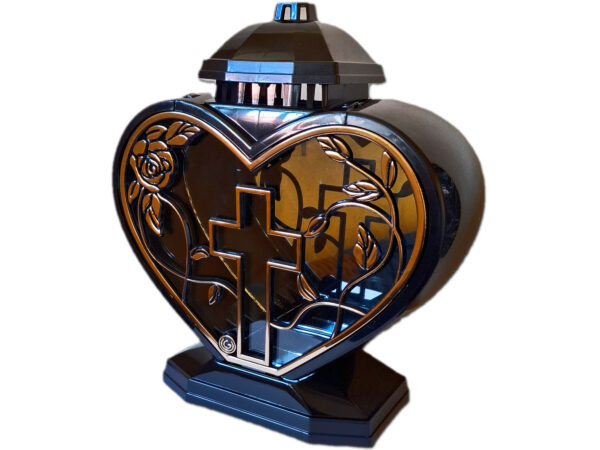 ZNICZ ZNICZE LAMPION NA GRÓB SERCE GIGANT RAMKA KRZYŻ