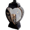 ŻONA ŻONIE ZNICZ LAMPION SERCE D CZARNY RÓŻA SENTENCJA ZŁOTO+ŚWIECA LED CZARNA