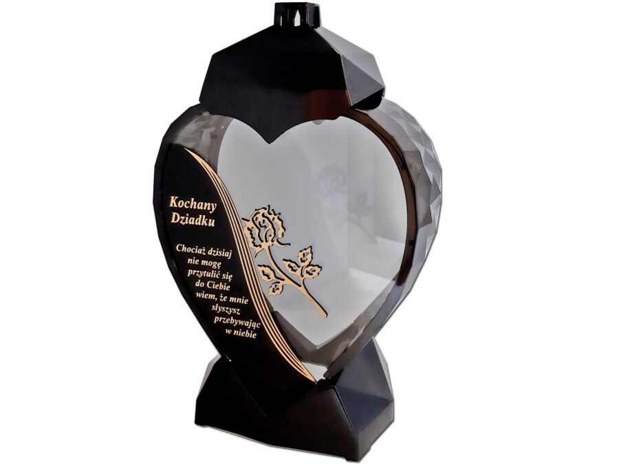 serc-nap-dzia-wie-roz-zl1.jpg DZIADEK DZIADKOWI ZNICZ ZNICZE LAMPION SERCE D CZARNY RÓŻA SENTENCJA ZŁOTO