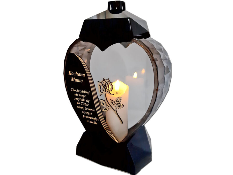 serc-nap-mam-wie-ro-zl-sw1.jpg MAMA MAMIE ZNICZ LAMPION SERCE D CZARNY RÓŻA SENTENCJA ZŁOTO+ŚWIECA LED