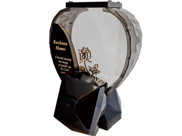 serc-nap-mama-wie-roz-zl2.jpg MAMA MAMIE ZNICZ ZNICZE LAMPION SERCE D CZARNY RÓŻA SENTENCJA ZŁOTO