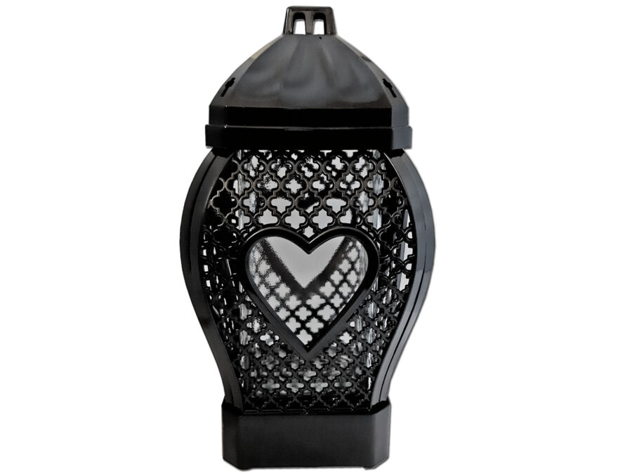 ZNICZ ZNICZE LAMPION NA GRÓB SERCE MAŁE RTN CZARNY