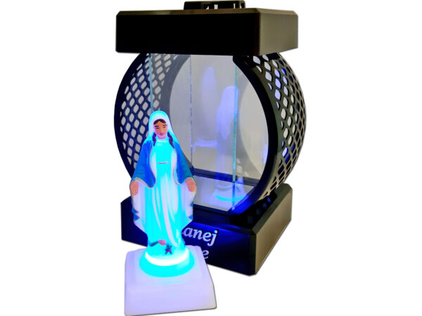 siostra-sre-kolo-rat-fig2.jpg SIOSTRA SIOSTRZE SR ZNICZ LAMPION KOŁO RTN GŁADKI CZARNY+FIGURKA LED