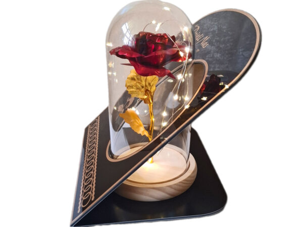 ZNICZ ZNICZE LAMPION NA GRÓB SKOS RÓŻA DR BORDOWA+LAMPKI LED