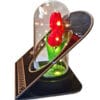 ZNICZ ZNICZE LAMPION LAMPIONY NA GRÓB SKOS TULIPAN CZERWONY+LAMPKI LED