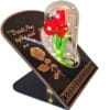 ZNICZ ZNICZE LAMPION LAMPIONY NA GRÓB SKOS TULIPAN CZERWONY+LAMPKI LED