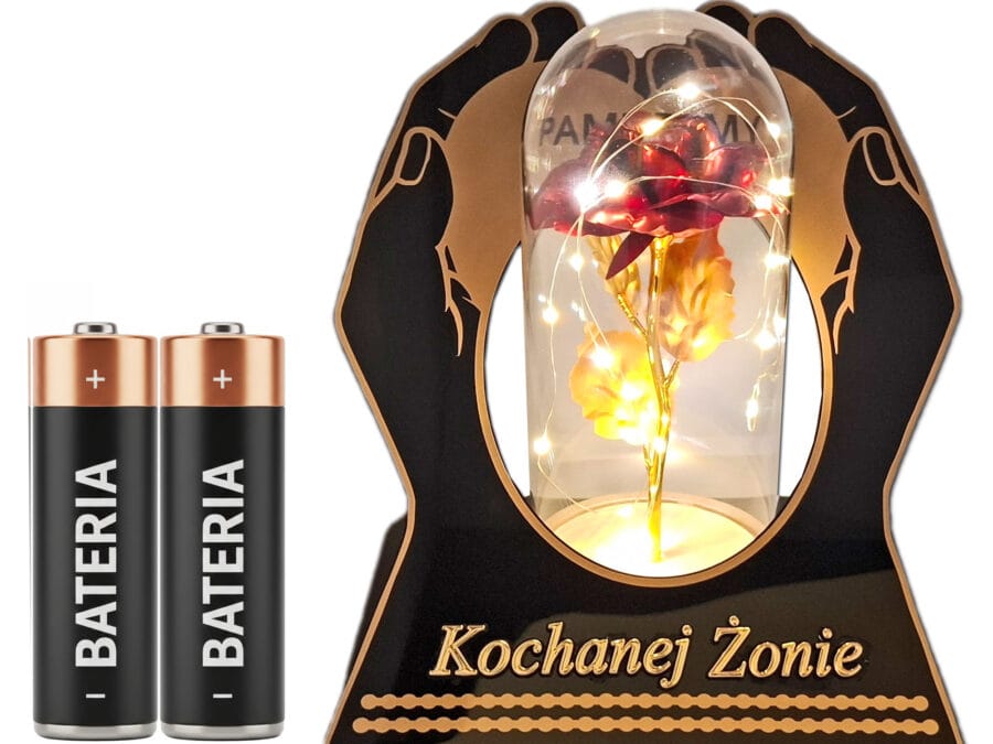 skos-rece-roz-cze-zona1.jpg ŻONA ŻONIE ZNICZ LAMPION NA GRÓB SKOS DŁONIE RÓŻA CZERWONA+LEDY