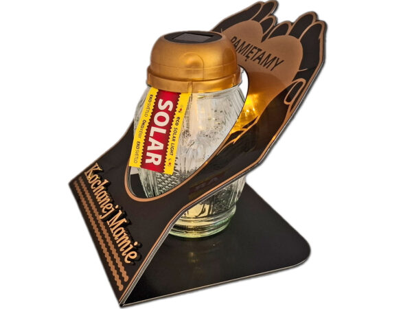 MAMA MAMIE ZNICZ LAMPION NA GRÓB SKOS DŁONIE SOLAR