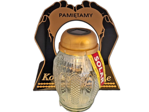 MAMA MAMIE ZNICZ LAMPION NA GRÓB SKOS DŁONIE SOLAR