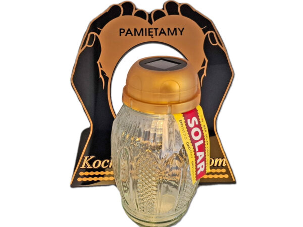 RODZICE RODZICOM ZNICZ LAMPION NA GRÓB SKOS DŁONIE SOLAR