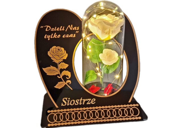 skos-ser-roza-bia-sios1.jpg SIOSTRA SIOSTRZE ZNICZ LAMPION NA GRÓB SKOS RÓŻA BIAŁA+LEDY