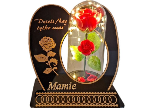 skos-ser-roza-cze-mam1.jpg MAMA MAMIE ZNICZ LAMPION NA GRÓB SKOS RÓŻA CZERWONA+LEDY