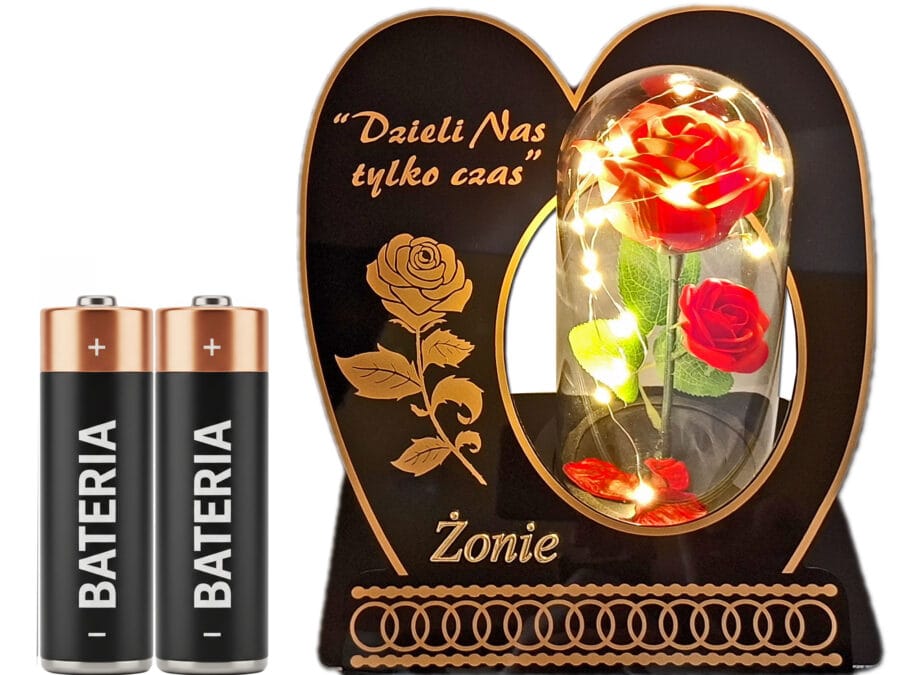 skos-ser-roza-cze-zona2.jpg ŻONA ŻONIE ZNICZ LAMPION NA GRÓB SKOS RÓŻA CZERWONA+LEDY