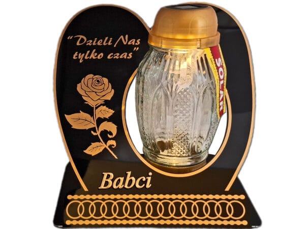 BABCIA BABCI ZNICZ LAMPION NA GRÓB SKOS SOLAR
