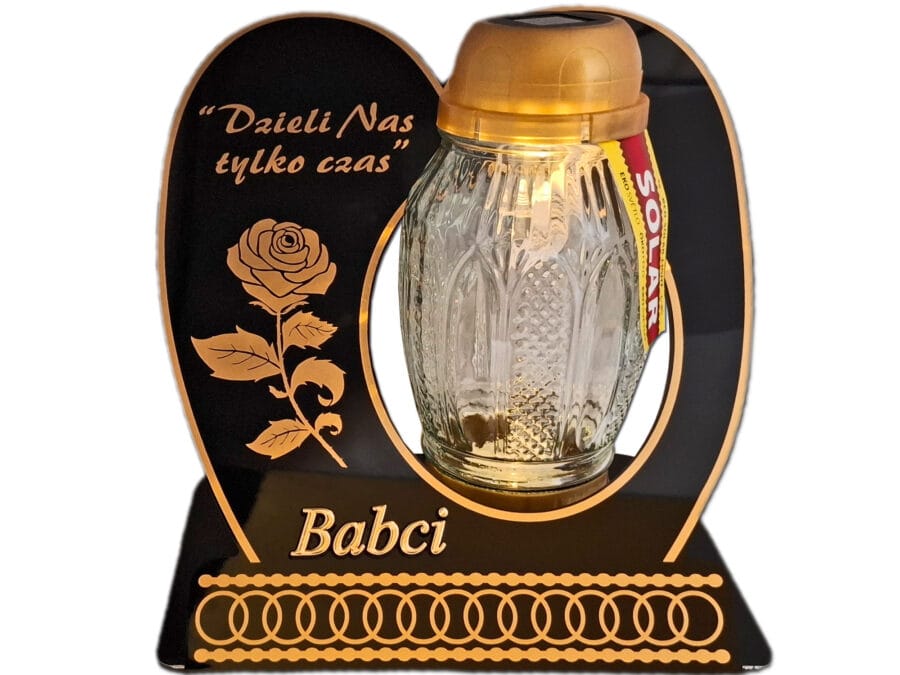 BABCIA BABCI ZNICZ LAMPION NA GRÓB SKOS SOLAR