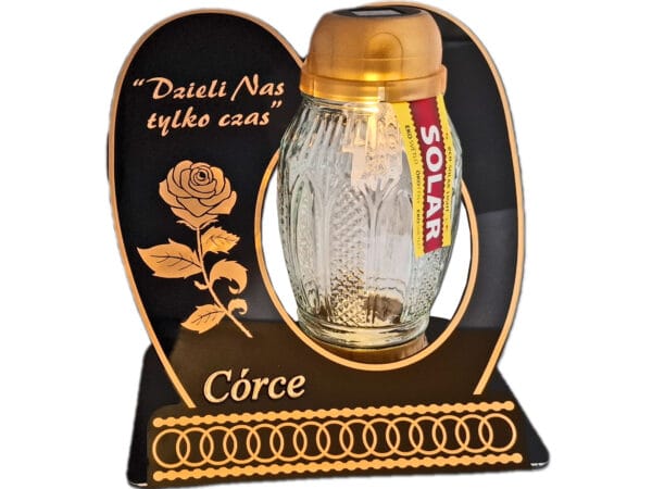 CÓRKA CÓRCE ZNICZ LAMPION NA GRÓB SKOS SOLAR