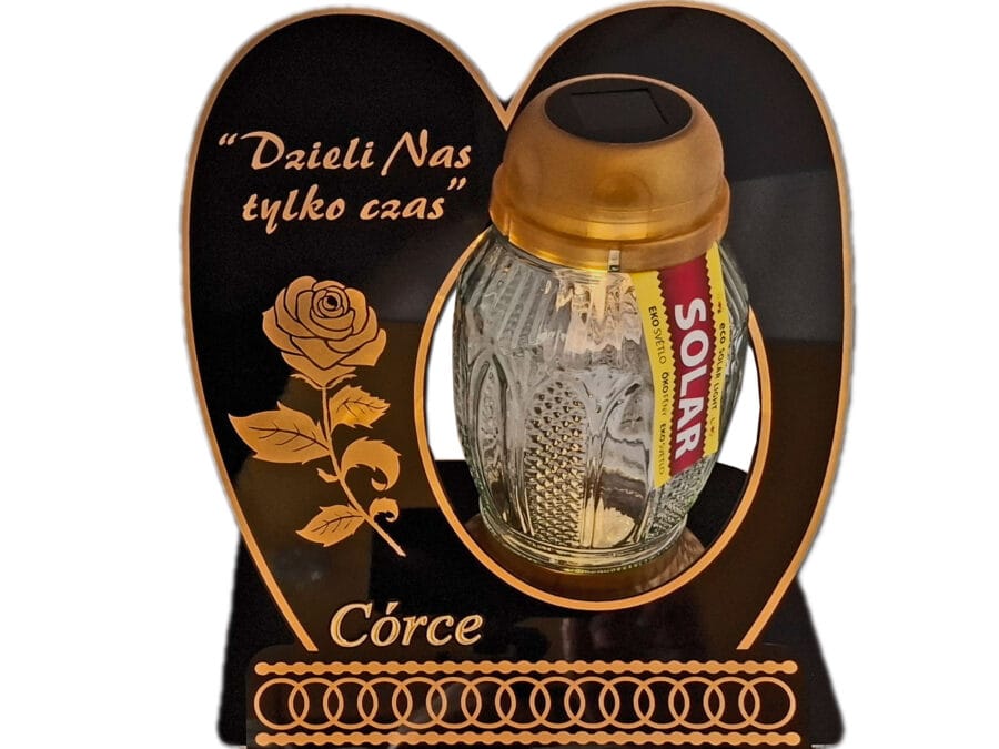 CÓRKA CÓRCE ZNICZ LAMPION NA GRÓB SKOS SOLAR