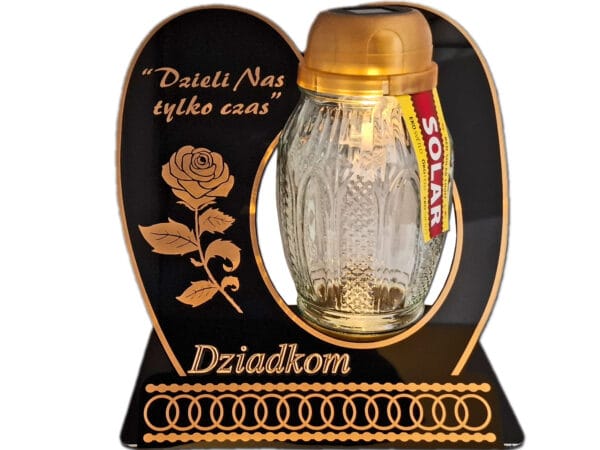 DZIADKOM DZIADKI ZNICZ LAMPION NA GRÓB SKOS SOLAR