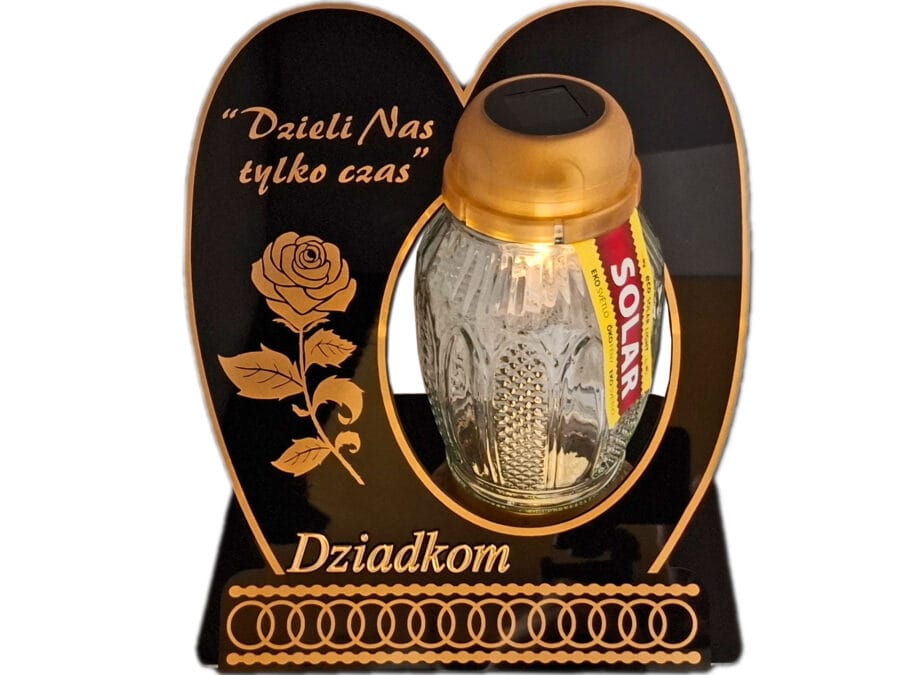 DZIADKOM DZIADKI ZNICZ LAMPION NA GRÓB SKOS SOLAR