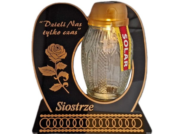 SIOSTRA SIOSTRZE ZNICZ LAMPION NA GRÓB SKOS SOLAR