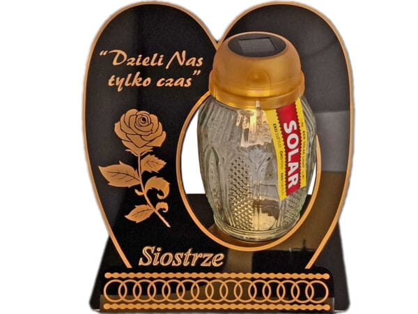 SIOSTRA SIOSTRZE ZNICZ LAMPION NA GRÓB SKOS SOLAR