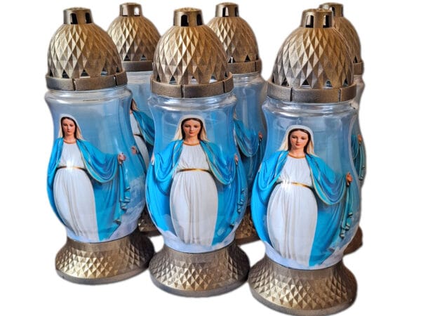 ZNICZ ZNICZE LAMPION NA GRÓB ZESTAW 6 SZTUK SL MARIA +WKŁAD