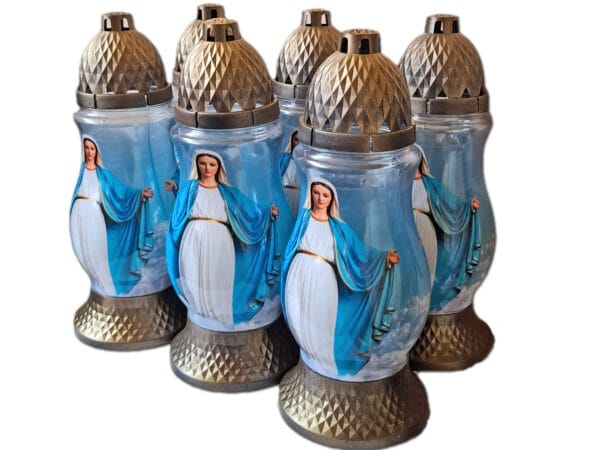 ZNICZ ZNICZE LAMPION NA GRÓB ZESTAW 6 SZTUK SL MARIA +WKŁAD