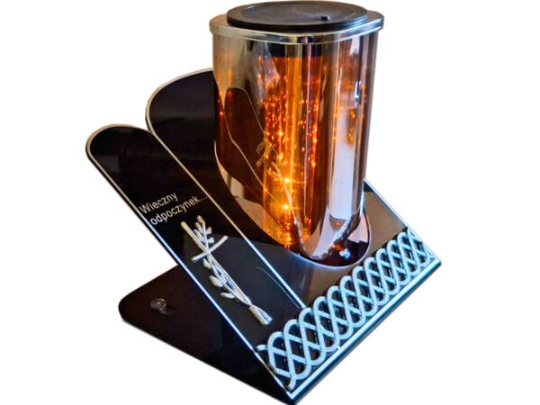 solar-3-D-sre-krzyz3.jpg SOLAR SOLARNY FOTOWOLTAICZNY ZNICZ LAMPION AKR TUBA 3D KRZYŻ SREBRO