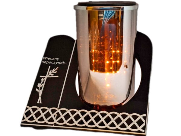 solar-3-D-sre-krzyz4.jpg SOLAR SOLARNY FOTOWOLTAICZNY ZNICZ LAMPION AKR TUBA 3D KRZYŻ SREBRO