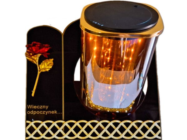 solar-3-D-zlo-roz-czerw5.jpg SOLAR SOLARNY FOTOWOLTAICZNY ZNICZ LAMPION AKR TUBA 3D RÓŻA CZERWONA