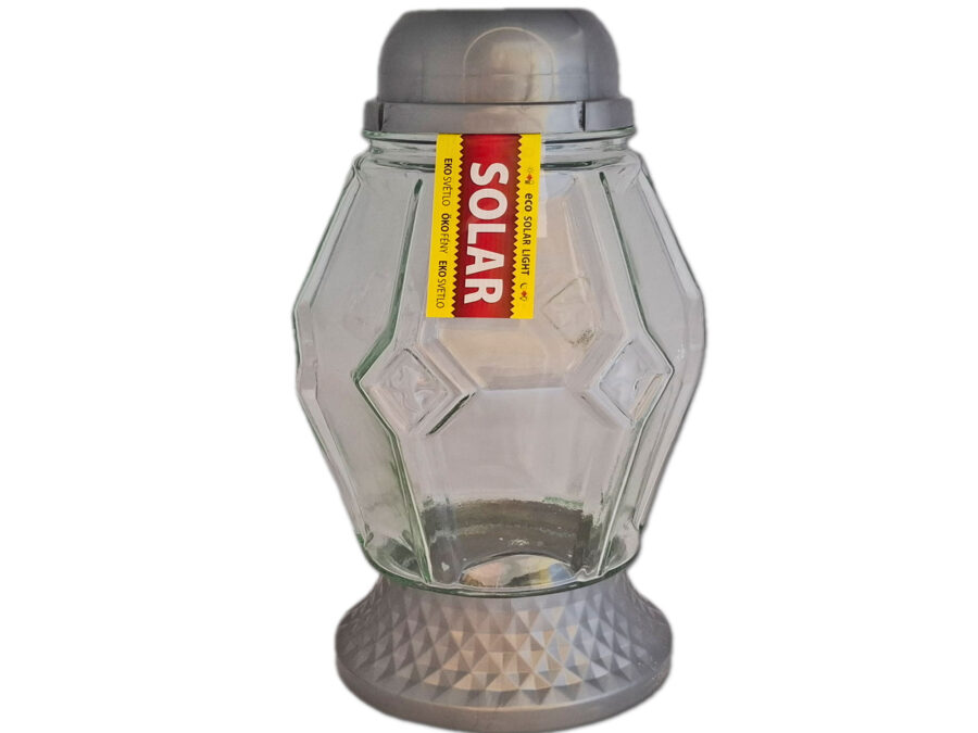 SOLAR SOLARNY ZNICZ LAMPION NA GRÓB 4100 SREBRO