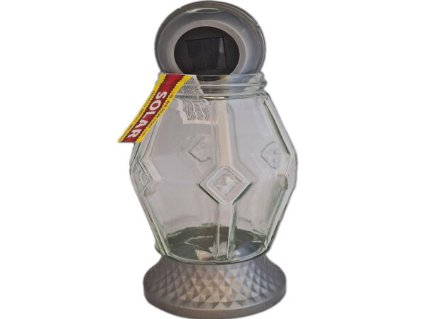 SOLAR SOLARNY ZNICZ LAMPION NA GRÓB 4100 SREBRO
