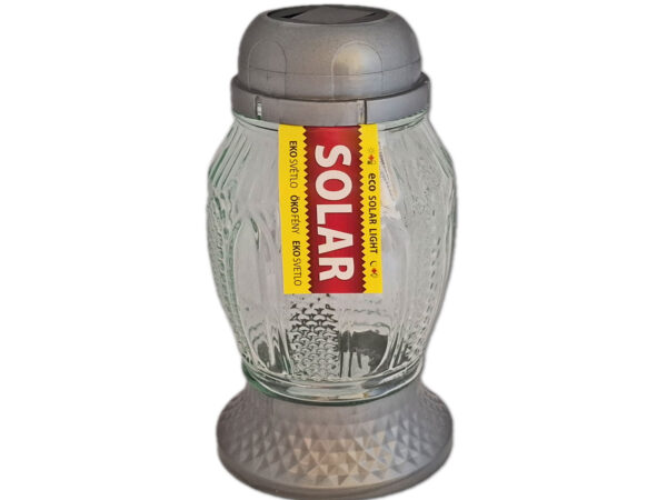 SOLARNY SOLAR ZNICZ ZNICZE LAMPION NA GRÓB 5560 SREBRO