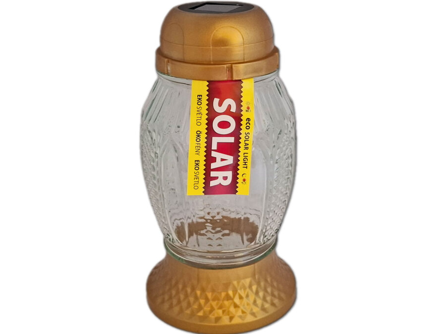 SOLARNY SOLAR ZNICZ ZNICZE LAMPION NA GRÓB 5560 ZŁOTO