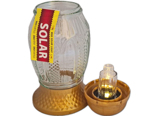 SOLARNY SOLAR ZNICZ ZNICZE LAMPION NA GRÓB 5560 ZŁOTO